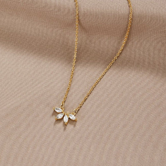 Collar Omelia Hoja de Cristal